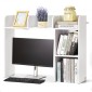 VEVOR Desktop Bookshelf, 2-Tier Desktop Storage Organizer, 37,2" x 9,5" x 28,9" ράφι γραφείου αποθήκευσης ξύλινο ράφι, επιτραπέζιο κάλυμμα ραφιών με αντιολισθητικά πόδια, για γραφείο, σπίτι και κοιτώνα, λευκό