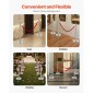 VEVOR Stanchion Post, 6 Pcs Crowd Control Barrier Set με 3 Red Velvet Ropes, 5 ft inox Stanchion Stanchion Post Queue with Sand Injection Hollow Base for Theater, Party, Wedding, Exhibition