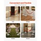 VEVOR Stanchion Post, 4 τμχ Crowd Control Barrier Set με 2 Red Velvet Ropes, 5 ft inox Stanchion Stanchion Post Queue with Sand Injection Hollow Base for Theater, Party, Wedding, Exhibition