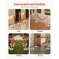 VEVOR Stanchions and Velvet Ropes 6Pcs, Κοίλη βάση με στύλο από ανοξείδωτο ατσάλι, 4 Red Velvet σχοινιά και στύλοι, Crowd Control Barriers Gold Stands, Red Carpet Runner κοντάρια για είδη πάρτι