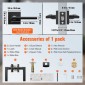 VEVOR Privacy λαβή πόρτας, 10 Pack Μαύρο ματ μοχλός πόρτας, αριστερός ή δεξιός αναστρέψιμος μοχλός με κλειδαριά χωρίς κλειδί, περιστροφή 45° σε ανοιχτό, Universal τετράγωνο εσωτερικό για πόρτες κρεβατοκάμαρας και μπάνιου