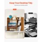 VEVOR Desktop Bookshelf, 2-Tier Wood Desktop Storage Organizer, 37,2" x 9,5" x 28,9" ράφι αποθήκευσης γραφείου, ξύλινο ράφι, θήκη για επιτραπέζια βιβλιοθήκη με αντιολισθητικά μαξιλαράκια ποδιών, για γραφείο, σπίτι και κοιτώνα