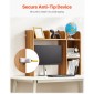 VEVOR Desktop Bookshelf, 2-Tier Wood Desktop Storage Organizer, 37,2" x 9,5" x 28,9" ράφι αποθήκευσης γραφείου, ξύλινο ράφι, θήκη για επιτραπέζια βιβλιοθήκη με αντιολισθητικά μαξιλαράκια ποδιών, για γραφείο, σπίτι και κοιτώνα