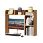 VEVOR Desktop Bookshelf, 2-Tier Wood Desktop Storage Organizer, 37,2" x 9,5" x 28,9" ράφι αποθήκευσης γραφείου, ξύλινο ράφι, θήκη για επιτραπέζια βιβλιοθήκη με αντιολισθητικά μαξιλαράκια ποδιών, για γραφείο, σπίτι και κοιτώνα