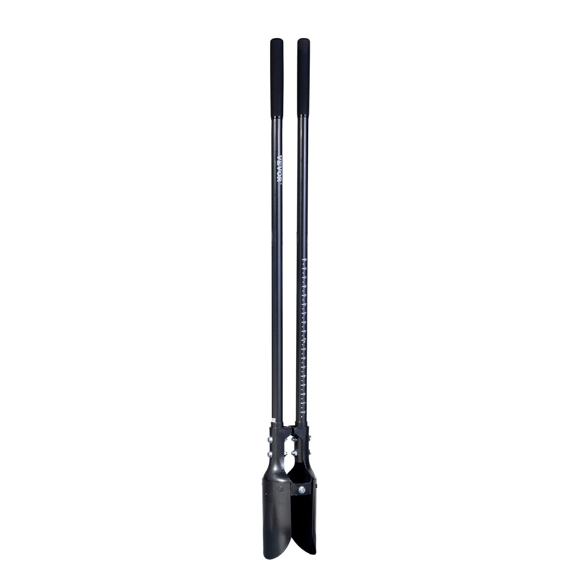 VEVOR Post Hole Digger, Heavy Duty Post Hole Digger με λαβή από ανθρακούχο χάλυβα, Manual Hole Digger με σήμανση κλίμακας και μεταλλική λεπίδα, Post Hole Digger Tool για σκάψιμο κηπουρικής σε εξωτερικούς χώρους, 57,5 ​​ιντσών