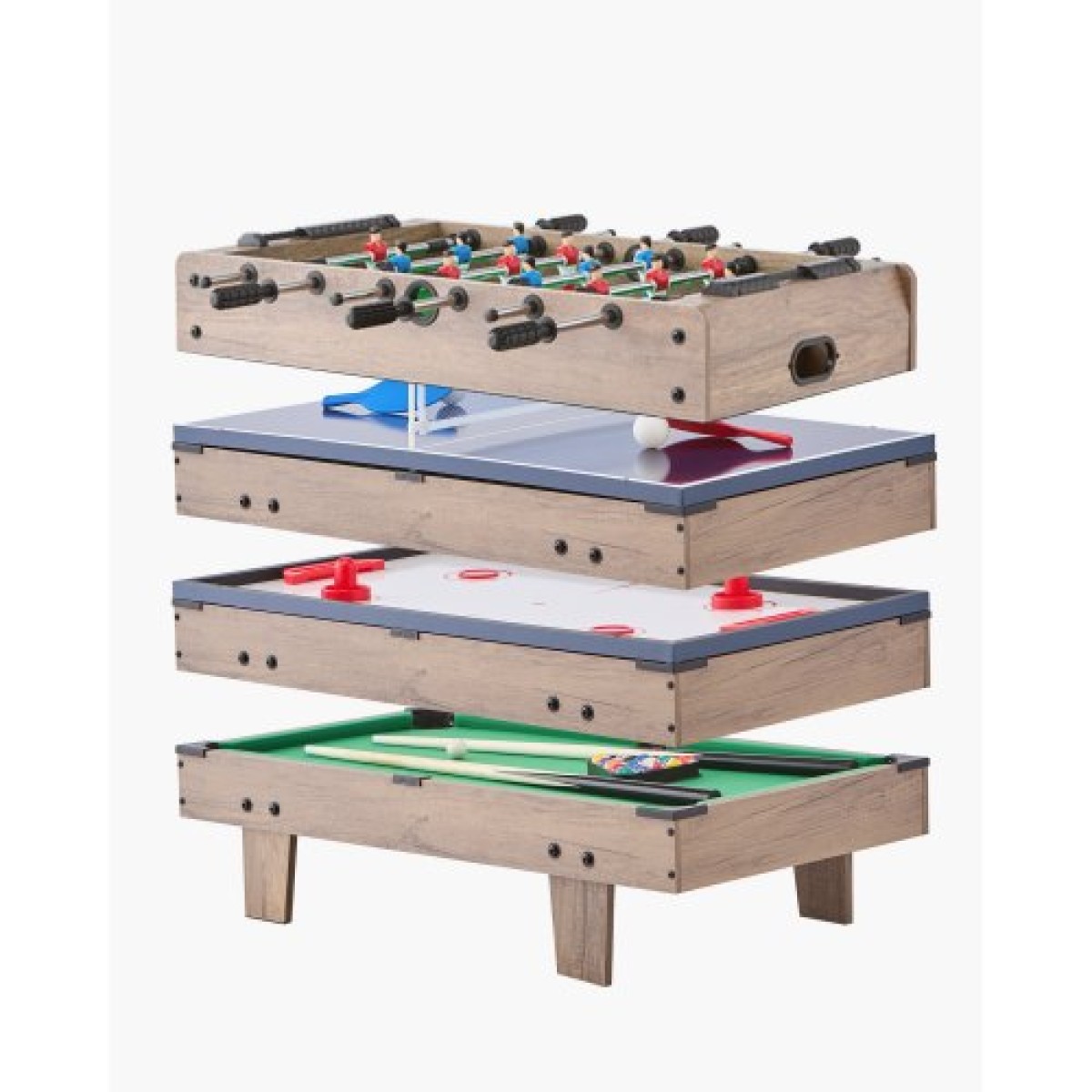Σετ τραπεζιού παιχνιδιών VEVOR 4 σε 1 Combo, Τραπέζι Air Hockey 32 ιντσών, Τραπέζι πολλαπλών συνδυασμών με μπιλιάρδο, χόκεϊ, ποδόσφαιρο, πινγκ πονγκ, Pushers & Pucks, Αθλητικό τραπέζι Arcade για παιδιά Γραφείο Οικογενειακό δωμάτιο παιχνιδιών