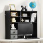 Επιτραπέζιο ράφι VEVOR, 3-Tier Desktop Storage Organizer, 37" x 10" x 31,1" ράφι γραφείου αποθήκευσης Ξύλινο ράφι, θήκη για επιτραπέζιο ράφι με δύο υφασμάτινα συρτάρια, για γραφείο, σπίτι και κοιτώνα, μαύρο