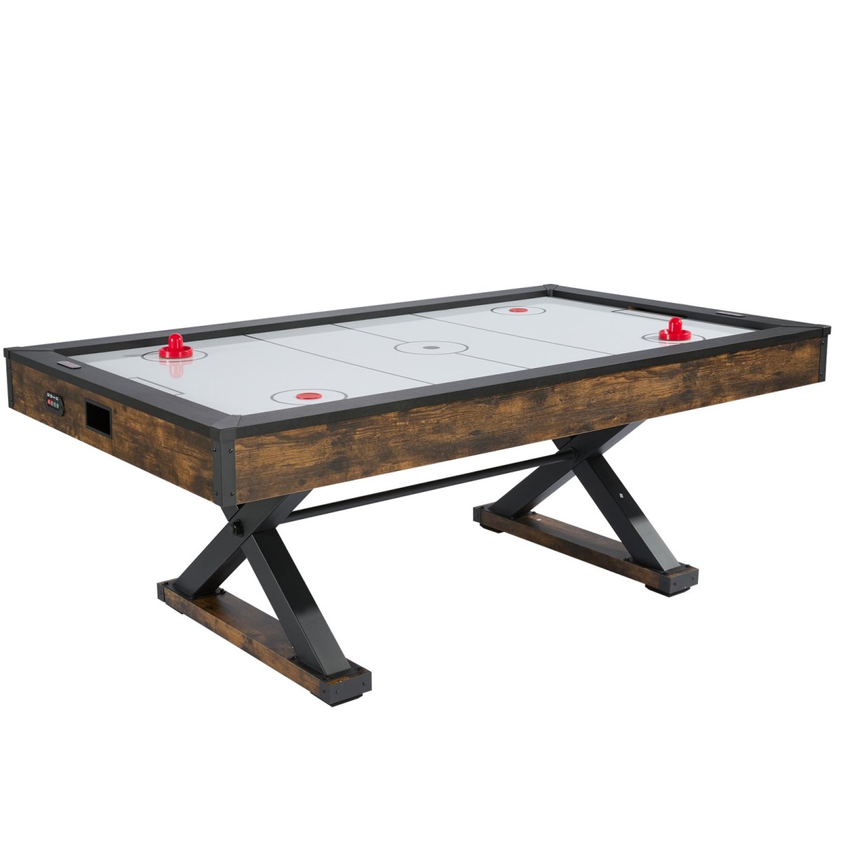 VEVOR 84" Air Hockey Table, Indoor Arcade Table Gaming Set με 2 Pushers, 2 Pucks, Ηλεκτρονικό σκόρερ, Πόδια σχήματος X & Ανεμιστήρας υψηλής ισχύος, Τραπέζι παιχνιδιών χόκεϊ με αέρα για οικογενειακό δωμάτιο παιχνιδιών