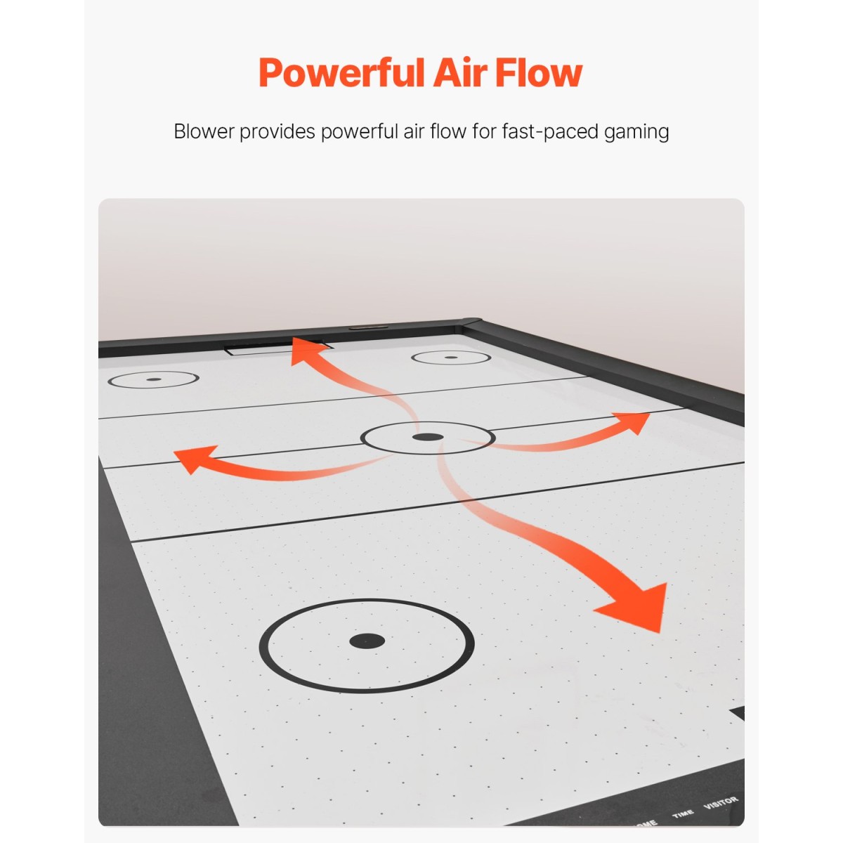 VEVOR 84" Air Hockey Table, Indoor Arcade Table Gaming Set με 2 Pushers, 2 Pucks, Ηλεκτρονικό σκόρερ, Πόδια σχήματος X & Ανεμιστήρας υψηλής ισχύος, Τραπέζι παιχνιδιών χόκεϊ με αέρα για οικογενειακό δωμάτιο παιχνιδιών