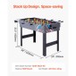 VEVOR 4-σε-1 Combo Σετ τραπεζιού παιχνιδιών, Τραπέζι Air Hockey 48", Τραπέζι πολλαπλών συνδυασμών με Air Hockey, Μπιλιάρδο μπιλιάρδου, ποδοσφαιράκι, Ping Pong, Pushers & Pucks, Sports Arcade Τραπέζι για Οικογενειακό Δωμάτιο Παιχνιδιού Γραφείο