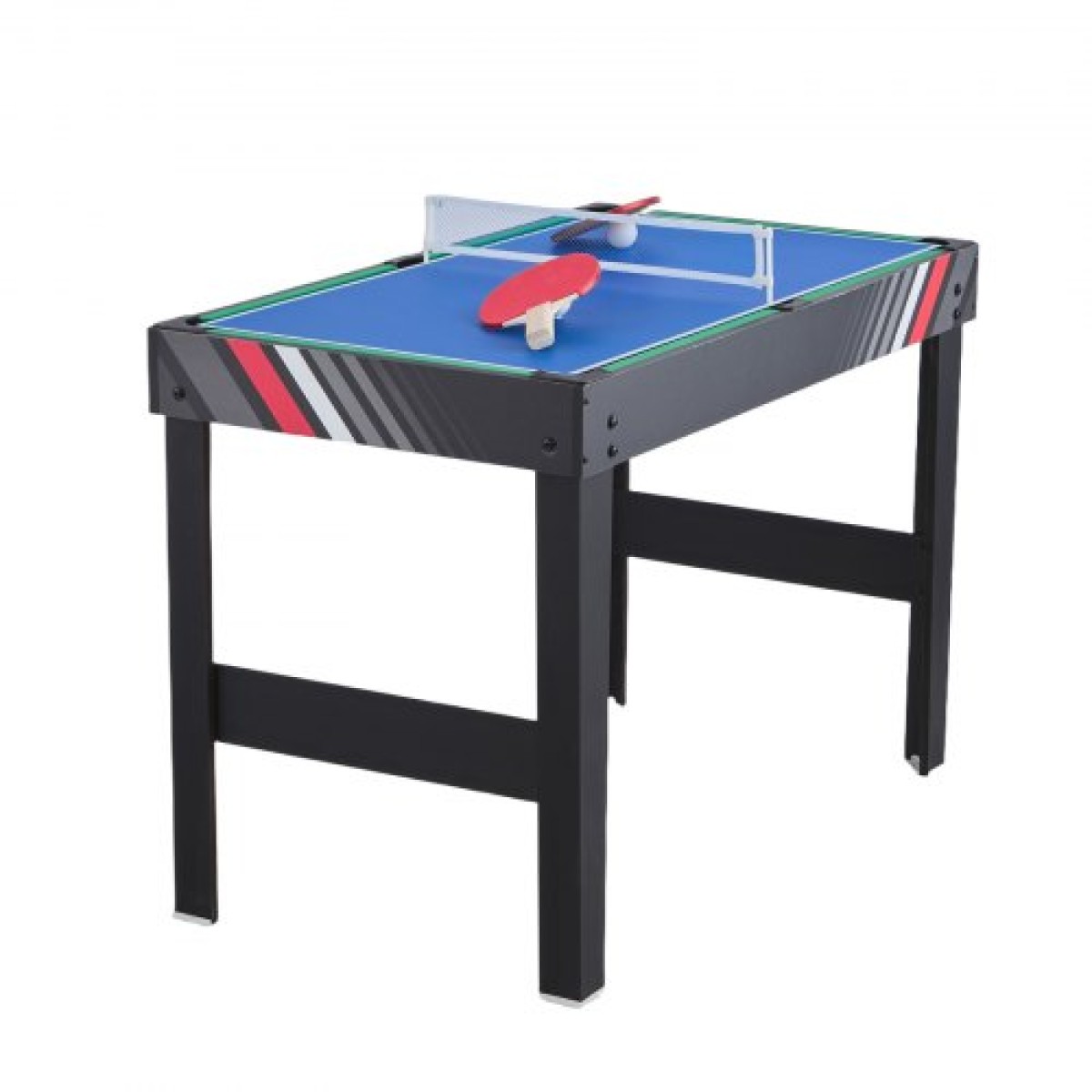 VEVOR 4-σε-1 Combo Σετ τραπεζιού παιχνιδιών, Τραπέζι Air Hockey 48", Τραπέζι πολλαπλών συνδυασμών με Air Hockey, Μπιλιάρδο μπιλιάρδου, ποδοσφαιράκι, Ping Pong, Pushers & Pucks, Sports Arcade Τραπέζι για Οικογενειακό Δωμάτιο Παιχνιδιού Γραφείο