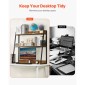 VEVOR Desktop Bookshelf, 2-Tier Desktop Storage Organizer, 37,4" x 12,6" x 35,4" ράφι αποθήκευσης γραφείου, Ξύλινο ράφι, ράφι επιτραπέζιου ραφιού με αντιολισθητικά μαξιλαράκια ποδιών, για γραφείο, σπίτι και κοιτώνα
