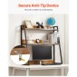 VEVOR Desktop Bookshelf, 2-Tier Desktop Storage Organizer, 37,4" x 12,6" x 35,4" ράφι αποθήκευσης γραφείου, Ξύλινο ράφι, ράφι επιτραπέζιου ραφιού με αντιολισθητικά μαξιλαράκια ποδιών, για γραφείο, σπίτι και κοιτώνα