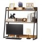 VEVOR Desktop Bookshelf, 2-Tier Desktop Storage Organizer, 37,4" x 12,6" x 35,4" ράφι αποθήκευσης γραφείου, Ξύλινο ράφι, ράφι επιτραπέζιου ραφιού με αντιολισθητικά μαξιλαράκια ποδιών, για γραφείο, σπίτι και κοιτώνα