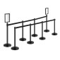 VEVOR Stanchion Post, 8 τεμ. Crowd Control Barrier με 8 ανασυρόμενες ζώνες & 2 βάσεις για πινακίδες, Carbon Steel Stanchion Post Queue με Sand Injection Hollow Base για θέατρο, πάρτι, γάμους, έκθεση