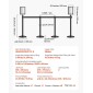 VEVOR Stanchion Post, 8 τεμ. Crowd Control Barrier με 8 ανασυρόμενες ζώνες & 2 βάσεις για πινακίδες, Carbon Steel Stanchion Post Queue με Sand Injection Hollow Base για θέατρο, πάρτι, γάμους, έκθεση