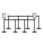 VEVOR Stanchion Post, 8 τεμ. Crowd Control Barrier με 8 ανασυρόμενες ζώνες & 2 βάσεις για πινακίδες, Carbon Steel Stanchion Post Queue με Sand Injection Hollow Base για θέατρο, πάρτι, γάμους, έκθεση