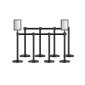VEVOR Stanchion Post, 8 τεμ. Crowd Control Barrier με 8 ανασυρόμενες ζώνες & 2 βάσεις για πινακίδες, Carbon Steel Stanchion Post Queue με Sand Injection Hollow Base για θέατρο, πάρτι, γάμους, έκθεση