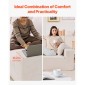 VEVOR Modular Sectional Καναπές, Σχήμα L Modular Καναπές με ξαπλώστρα, Cloud Sectional Καναπές με High Rebound Sponge and Density, Επενδυμένος κοτλέ καναπές με μαξιλάρι για σαλόνι, διαμέρισμα, μπεζ