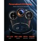 VEVOR CPU Liquid Cooler, AIO CPU Water Cooler - 3 x 120mm PWM Fans & Pump, Προσαρμόσιμο Μαύρο Υγρό Ψύκτη υπολογιστή με οθόνη LCD 2,1" & φως ARGB, για Intel 115X/1366/2011/1700/1200, AMD5 AM4/AM