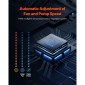 VEVOR CPU Liquid Cooler, AIO CPU Water Cooler - 3 x 120mm PWM Fans & Pump, Προσαρμόσιμο Μαύρο Υγρό Ψύκτη υπολογιστή με οθόνη LCD 2,1" & φως ARGB, για Intel 115X/1366/2011/1700/1200, AMD5 AM4/AM