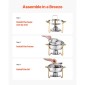 VEVOR Chafing Dish Dish Buffet Set, 5 Qt 4 Pack, Chafer από ανοξείδωτο ατσάλι με 4 τηγάνια πλήρους μεγέθους, στρογγυλός θερμός διακομιστής Catering με καπάκι Water Pan Πτυσσόμενο σταντ κλιπ, για πάρτι γάμου, δεξιώσεις, χρυσό