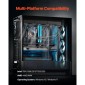 VEVOR CPU Liquid Cooler, AIO CPU Water Cooler - 3 x 120mm PWN Fans, Pump & 2,1" LCD Display, Max 2200PRM Black Cooling Fan, Συμβατό για Intel 115X/1366/2011/1700/1204AM, AMD5
