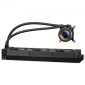 VEVOR CPU Liquid Cooler, AIO CPU Water Cooler - 3 x 120mm PWN Fans, Pump & 2,1" LCD Display, Max 2200PRM Black Cooling Fan, Συμβατό για Intel 115X/1366/2011/1700/1204AM, AMD5