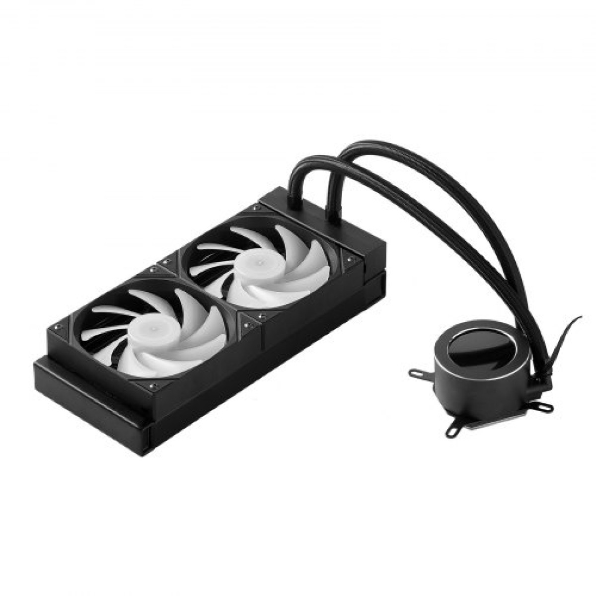 VEVOR CPU Liquid Cooler, AIO CPU Water Cooler - 120mm PWM Fans & Pump, Προσαρμόσιμο Μαύρο Υγρό Ψύκτη PC με οθόνη LCD 2,1" & φως ARGB, για Intel 115X/1366/2011/1700/1200, AMD AM4/AM5