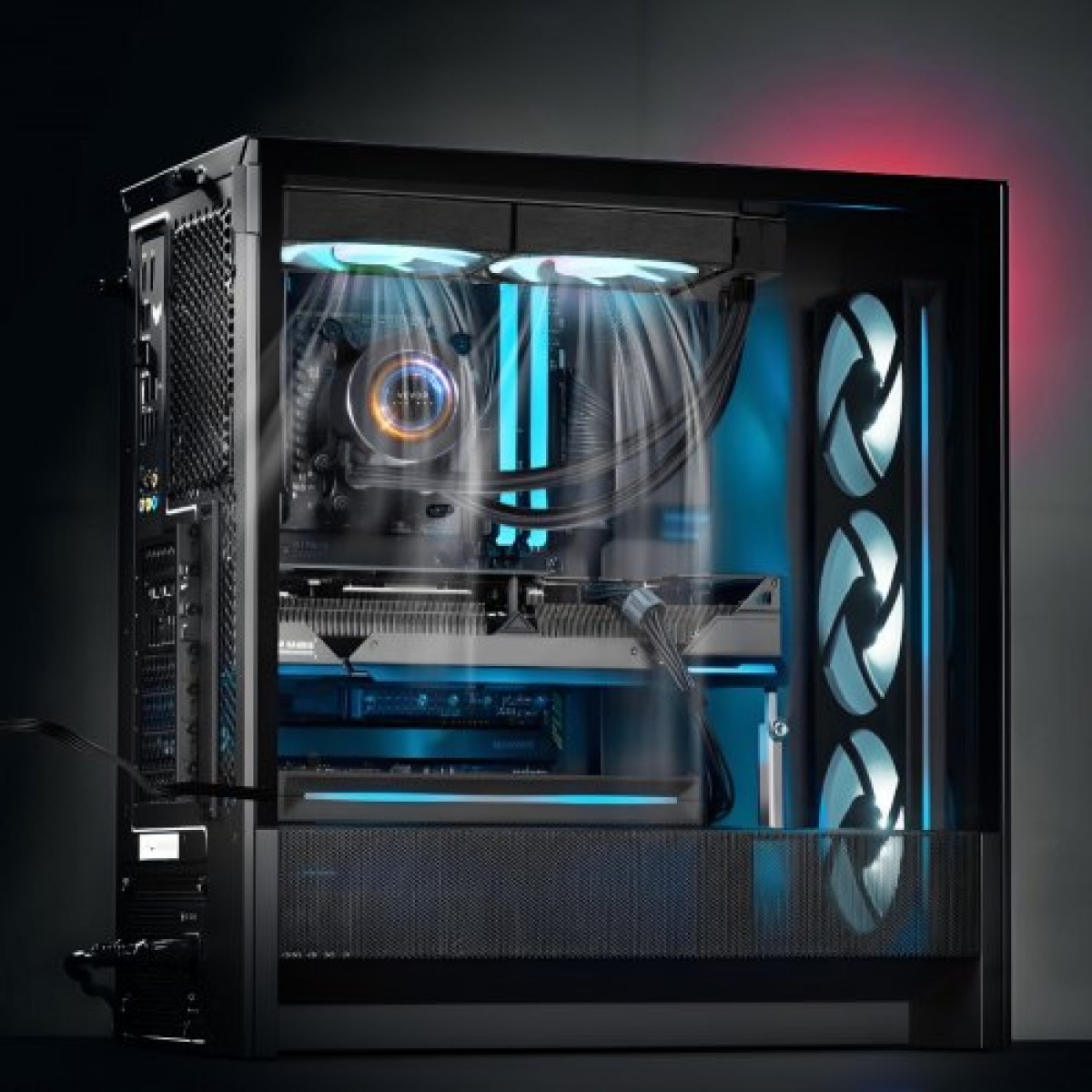 VEVOR CPU Liquid Cooler, AIO CPU Water Cooler - 120mm PWM Fans & Pump, Προσαρμόσιμο Μαύρο Υγρό Ψύκτη PC με οθόνη LCD 2,1" & φως ARGB, για Intel 115X/1366/2011/1700/1200, AMD AM4/AM5