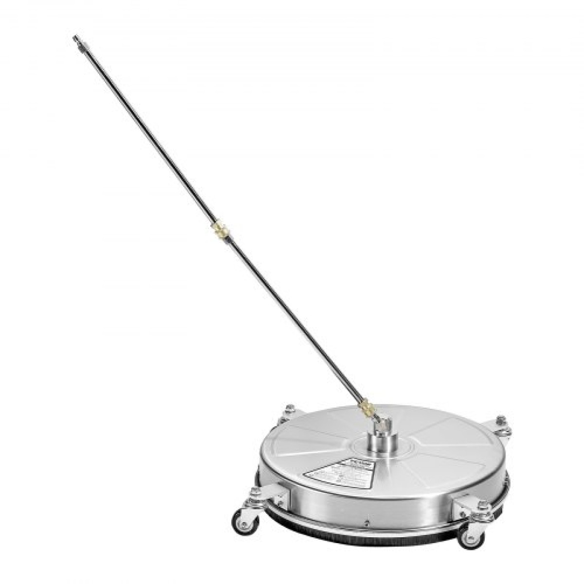 VEVOR 18" Καθαριστικό επιφάνειας πλύσης πίεσης, εξαρτήματα πλύσης πίεσης από ανοξείδωτο χάλυβα με 4 τροχούς, 4000 Max PSI, 1/4 Quick Connector, 2 ακροφύσια ψεκασμού, 2 εκτεταμένες ράβδους για σκυρόδεμα, βεράντα, κατάστρωμα