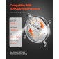 VEVOR 18" Καθαριστικό επιφάνειας πλύσης πίεσης, εξαρτήματα πλύσης πίεσης από ανοξείδωτο χάλυβα με 4 τροχούς, 4000 Max PSI, 1/4 Quick Connector, 2 ακροφύσια ψεκασμού, 2 εκτεταμένες ράβδους για σκυρόδεμα, βεράντα, κατάστρωμα