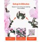 Πάνελ τοίχου VEVOR 3D Flower, 12 ΤΕΜ. 15 x 15 ιντσών, Τεχνητό λουλουδένιο πλέγμα με φόντο τοίχου, απρόσκοπτη σχεδίαση και εύκολη εγκατάσταση για διακόσμηση σκηνικού για παιδικό πάρτι στο σπίτι του Αγίου Βαλεντίνου, ροζ