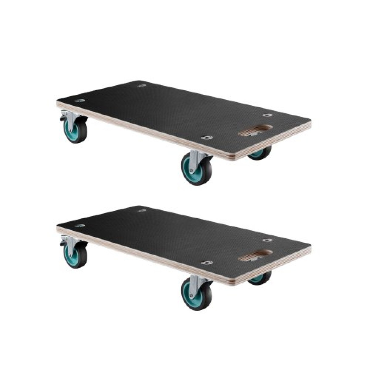 VEVOR Furniture Dolly, χωρητικότητα φόρτωσης 551 lbs, κουκλάκια κίνησης επίπλων με 4 αθόρυβους τροχούς TPR, ορθογώνια πολυλειτουργική επίπεδη κουκλίτσα για έπιπλα πιάνου Πλυντήριο ρούχων καναπέδων Ψυγείο, 2 συσκευασίες, Μαύρο