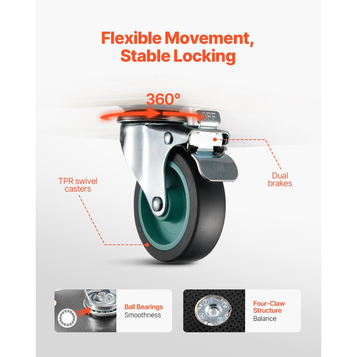 VEVOR Furniture Dolly, χωρητικότητα φόρτωσης 551 lbs, κουκλάκια κίνησης επίπλων με 4 αθόρυβους τροχούς TPR, ορθογώνια πολυλειτουργική επίπεδη κουκλίτσα για έπιπλα πιάνου Πλυντήριο ρούχων καναπέδων Ψυγείο, 2 συσκευασίες, Μαύρο