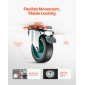 VEVOR Furniture Dolly, χωρητικότητα φόρτωσης 551 lbs, κουκλάκια κίνησης επίπλων με 4 αθόρυβους τροχούς TPR, ορθογώνια πολυλειτουργική επίπεδη κουκλίτσα για έπιπλα πιάνου Πλυντήριο ρούχων καναπέδων Ψυγείο, 2 συσκευασίες, Μαύρο