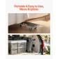 VEVOR Furniture Dolly, χωρητικότητα φόρτωσης 551 lbs, κουκλάκια κίνησης επίπλων με 4 αθόρυβους τροχούς TPR, ορθογώνια πολυλειτουργική επίπεδη κουκλίτσα για έπιπλα πιάνου Πλυντήριο ρούχων καναπέδων Ψυγείο, 2 συσκευασίες, Μαύρο