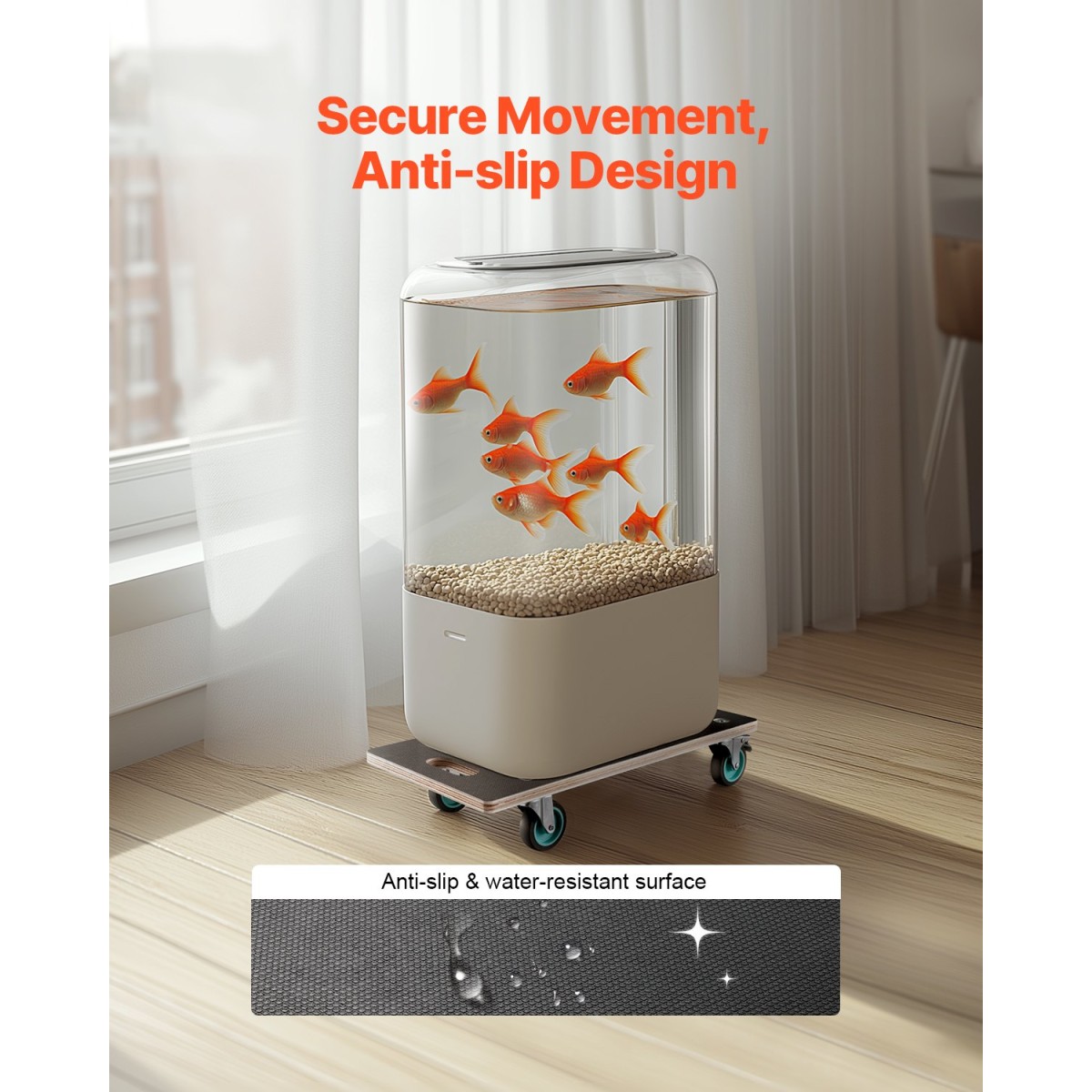 VEVOR Furniture Dolly, χωρητικότητα φόρτωσης 551 lbs, κουκλάκια κίνησης επίπλων με 4 αθόρυβους τροχούς TPR, ορθογώνια πολυλειτουργική επίπεδη κουκλίτσα για έπιπλα πιάνου Πλυντήριο ρούχων καναπέδων Ψυγείο, 2 συσκευασίες, Μαύρο