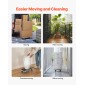 VEVOR Furniture Dolly, χωρητικότητα φόρτωσης 551 lbs, κουκλάκια κίνησης επίπλων με 4 αθόρυβους τροχούς TPR, ορθογώνια πολυλειτουργική επίπεδη κουκλίτσα για έπιπλα πιάνου Πλυντήριο ρούχων καναπέδων Ψυγείο, 2 συσκευασίες, Μαύρο