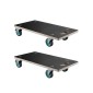 VEVOR Furniture Dolly, χωρητικότητα φόρτωσης 551 lbs, κουκλάκια κίνησης επίπλων με 4 αθόρυβους τροχούς TPR, ορθογώνια πολυλειτουργική επίπεδη κουκλίτσα για έπιπλα πιάνου Πλυντήριο ρούχων καναπέδων Ψυγείο, 2 συσκευασίες, Μαύρο