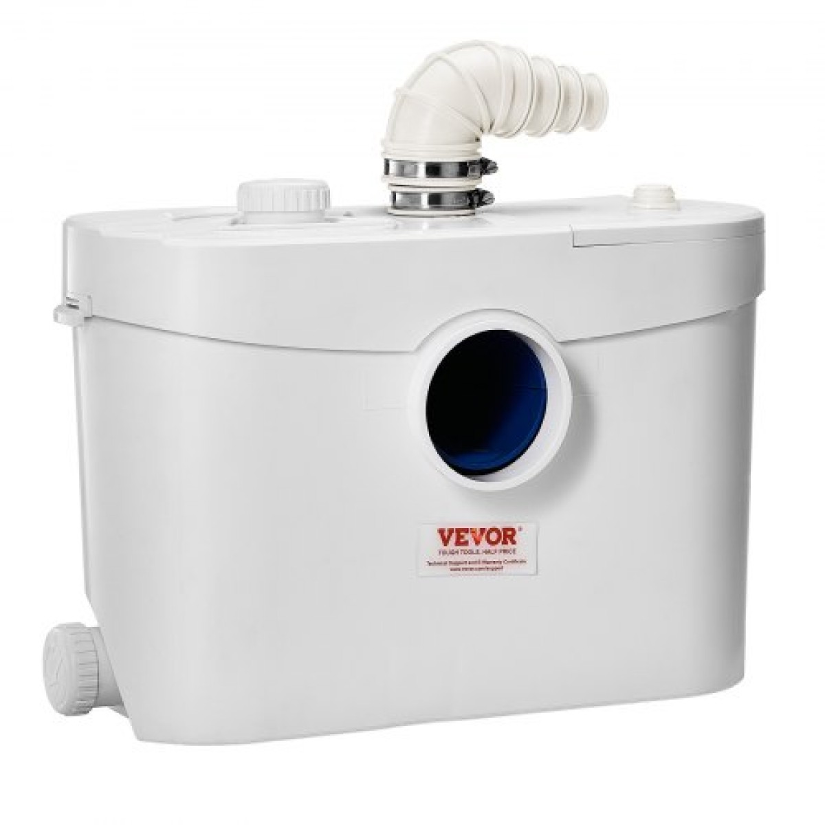 VEVOR Macerator Pump, 900W, 180 L/min (48 GPM) Flow, 40 ft/12 m Head, Macerator Sewerage Pump Toilet with 4 Waters Instructions, Way Uploading Machine for Toilet, Υπόγειο, Ντους, Νεροχύτη, Πλυντήριο ρούχων, Μπανιέρα
