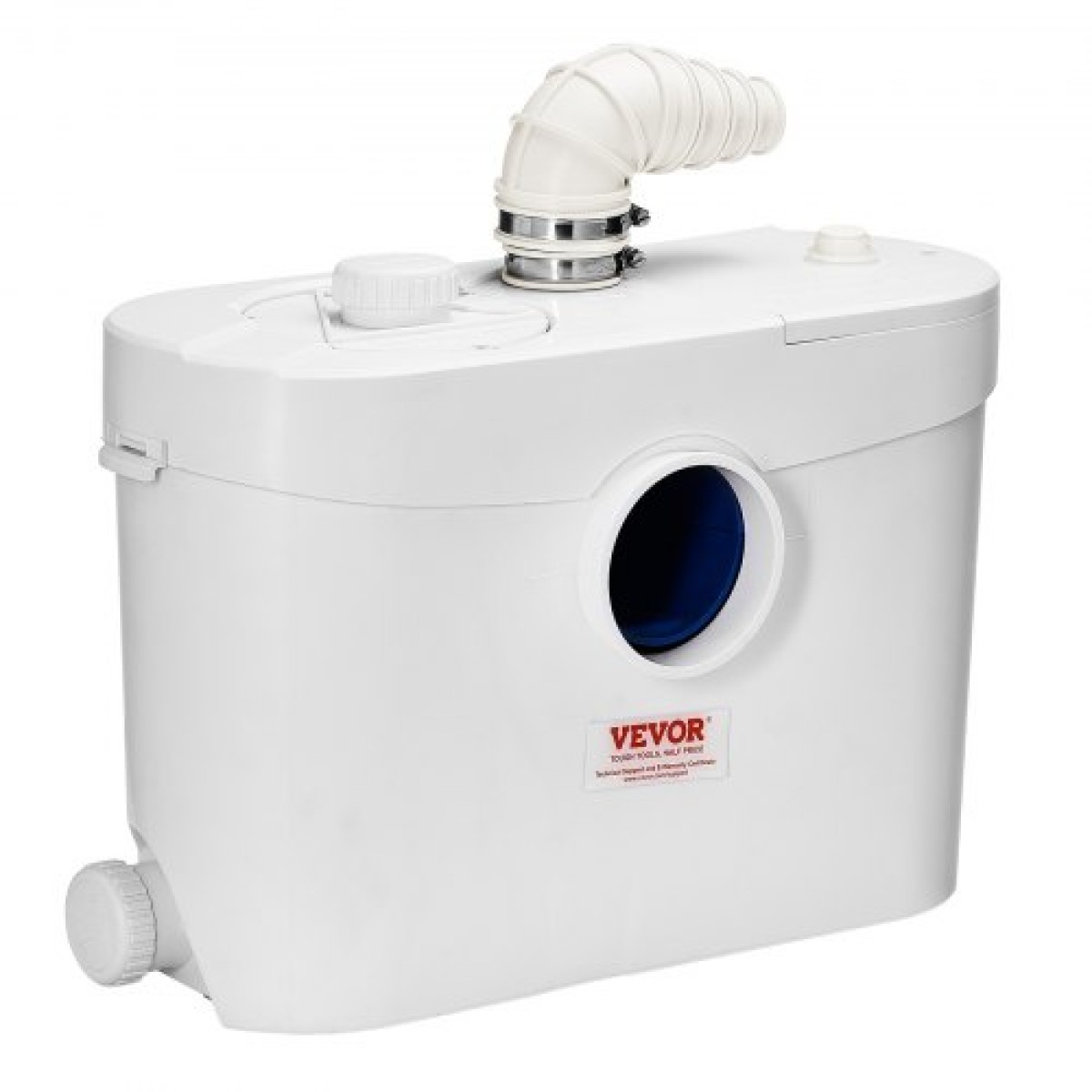 VEVOR Macerator Pump, 900W, 180 L/min (48 GPM) Flow, 40 ft/12 m Head, Macerator Sewerage Pump Toilet with 4 Waters Instructions, Way Uploading Machine for Toilet, Υπόγειο, Ντους, Νεροχύτη, Πλυντήριο ρούχων, Μπανιέρα