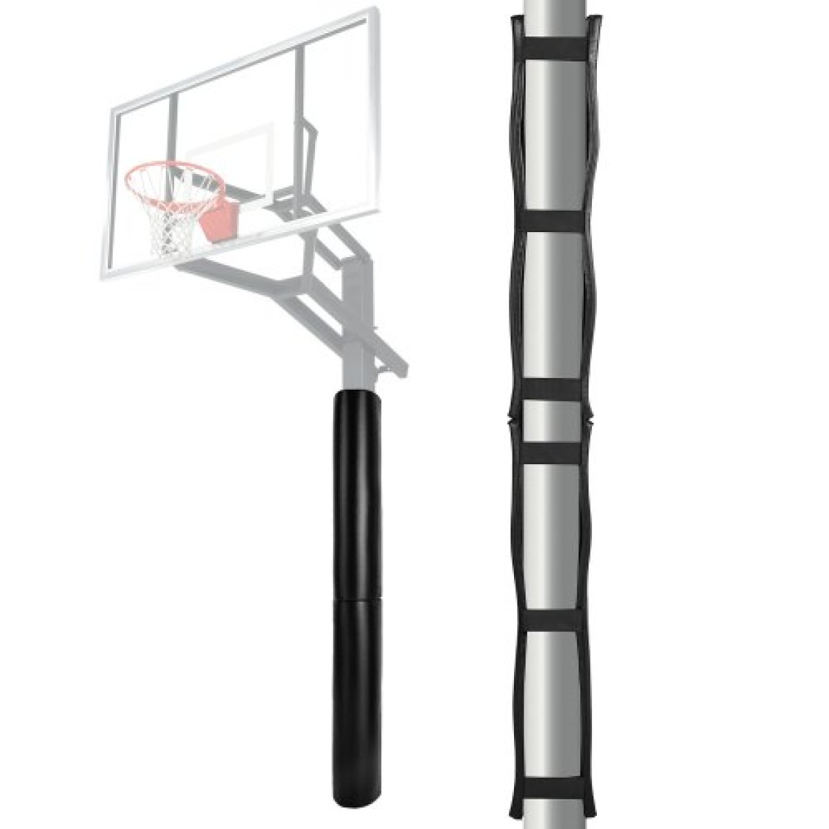 VEVOR Basketball Pole Pad, 71 ιντσών ψηλό και 1,2 ιντσών πάχους βαρέως τύπου περιτύλιγμα γύρω από κοντάρι, ταιριάζει 2-6,3 στρογγυλό & 4,5 x 4,5 ίντσες τετράγωνο κοντάρι, παντός καιρού αδιάβροχο προστατευτικό μαξιλαράκι για υπόγειο γκαράζ