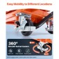 VEVOR Hydraulic Lift Τραπέζι, χωρητικότητα 500 lbs, Ύψος ανύψωσης 47,2", Επιτραπέζιο καρότσι ανύψωσης διπλού ψαλιδιού με 4 τροχούς και αντιολισθητικό μαξιλαράκι, χειροκίνητο υδραυλικό καρότσι ανύψωσης για χειρισμό και μεταφορά υλικού