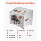 VEVOR Auto Heat-Shrink Tube Cutter, Αυτόματο μηχάνημα κοπής σωλήνων με οθόνη LCD, διάμετρος κοπής 1mm-20mm, μήκος κοπής 0,1mm-99999,9mm, Ιδανικό για σωλήνα PVC PE, σωλήνα σιλικόνης, σωλήνα μαλακού νερού