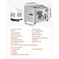 VEVOR Auto Heat-Shrink Tube Cutter, Αυτόματο μηχάνημα κοπής σωλήνων με οθόνη LCD, διάμετρος κοπής 1mm-20mm, μήκος κοπής 0,1mm-99999,9mm, Ιδανικό για σωλήνα PVC PE, σωλήνα σιλικόνης, σωλήνα μαλακού νερού