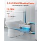 VEVOR Macerator Pump, 500W, 110 L/min (29 GPM) Flow, 26 ft/8 m Head, Macerator Sewerage Pump Toilet with 4 Waters Instruction, Way Uploading Machine for Toilet, Υπόγειο, Ντους, Νεροχύτη, Πλυντήριο ρούχων, Μπανιέρα
