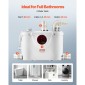 VEVOR Macerator Pump, 500W, 110 L/min (29 GPM) Flow, 26 ft/8 m Head, Macerator Sewerage Pump Toilet with 4 Waters Instruction, Way Uploading Machine for Toilet, Υπόγειο, Ντους, Νεροχύτη, Πλυντήριο ρούχων, Μπανιέρα