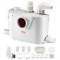VEVOR Macerator Pump, 500W, 110 L/min (29 GPM) Flow, 26 ft/8 m Head, Macerator Sewerage Pump Toilet with 4 Waters Instruction, Way Uploading Machine for Toilet, Υπόγειο, Ντους, Νεροχύτη, Πλυντήριο ρούχων, Μπανιέρα