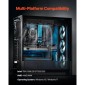 VEVOR CPU Liquid Cooler, AIO CPU Water Cooler - 120mm PWN Fans, Pump, 1,8" Display, Max. 2200 RPM CPU Cooling Fan, Efficient Black PC Water Cooler for Intel 115X/1366/2011/1700/12040, AMD